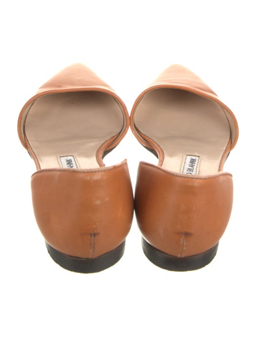 Manolo Blahnik Leather D'Orsay Flats