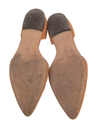 Manolo Blahnik Leather D'Orsay Flats