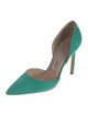 Manolo Blahnik Suede D'Orsay Pumps