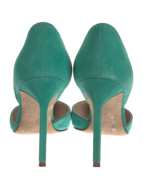 Manolo Blahnik Suede D'Orsay Pumps
