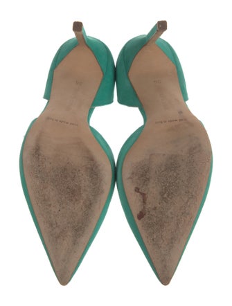 Manolo Blahnik Suede D'Orsay Pumps