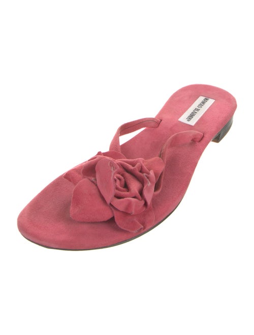 Manolo Blahnik Suede Slides