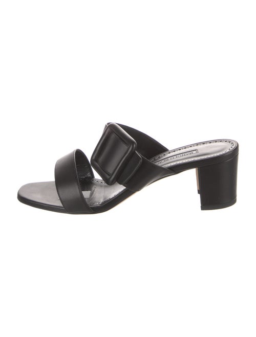 Manolo Blahnik Leather Slides
