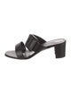Manolo Blahnik Leather Slides