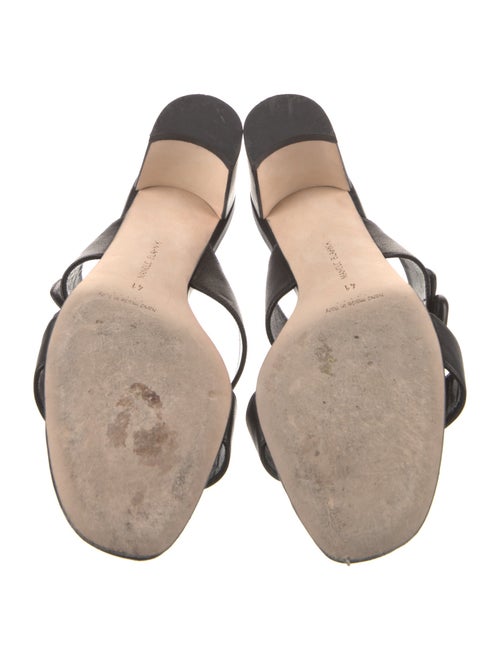 Manolo Blahnik Leather Slides