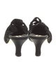 Manolo Blahnik Canvas Lace Trim Embellishment Mules