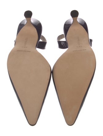 Manolo Blahnik Patent Leather Slingback Pumps