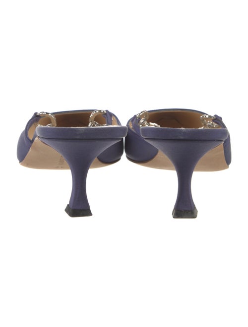 Manolo Blahnik Crystal Embellishments Mules
