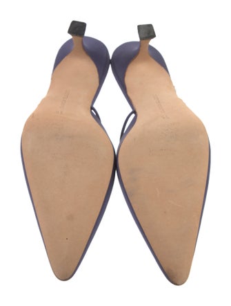 Manolo Blahnik Crystal Embellishments Mules