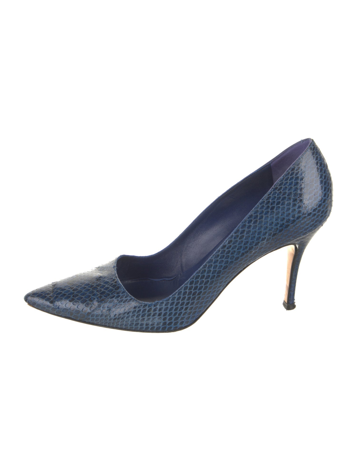 Manolo Blahnik Snakeskin Printed Pumps
