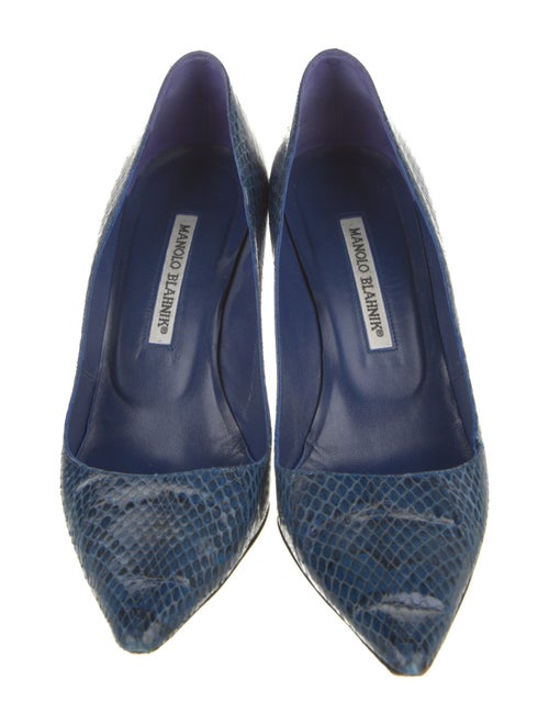 Manolo Blahnik Snakeskin Printed Pumps