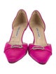 Manolo Blahnik Suede Crystal Embellishments D'Orsay Pumps