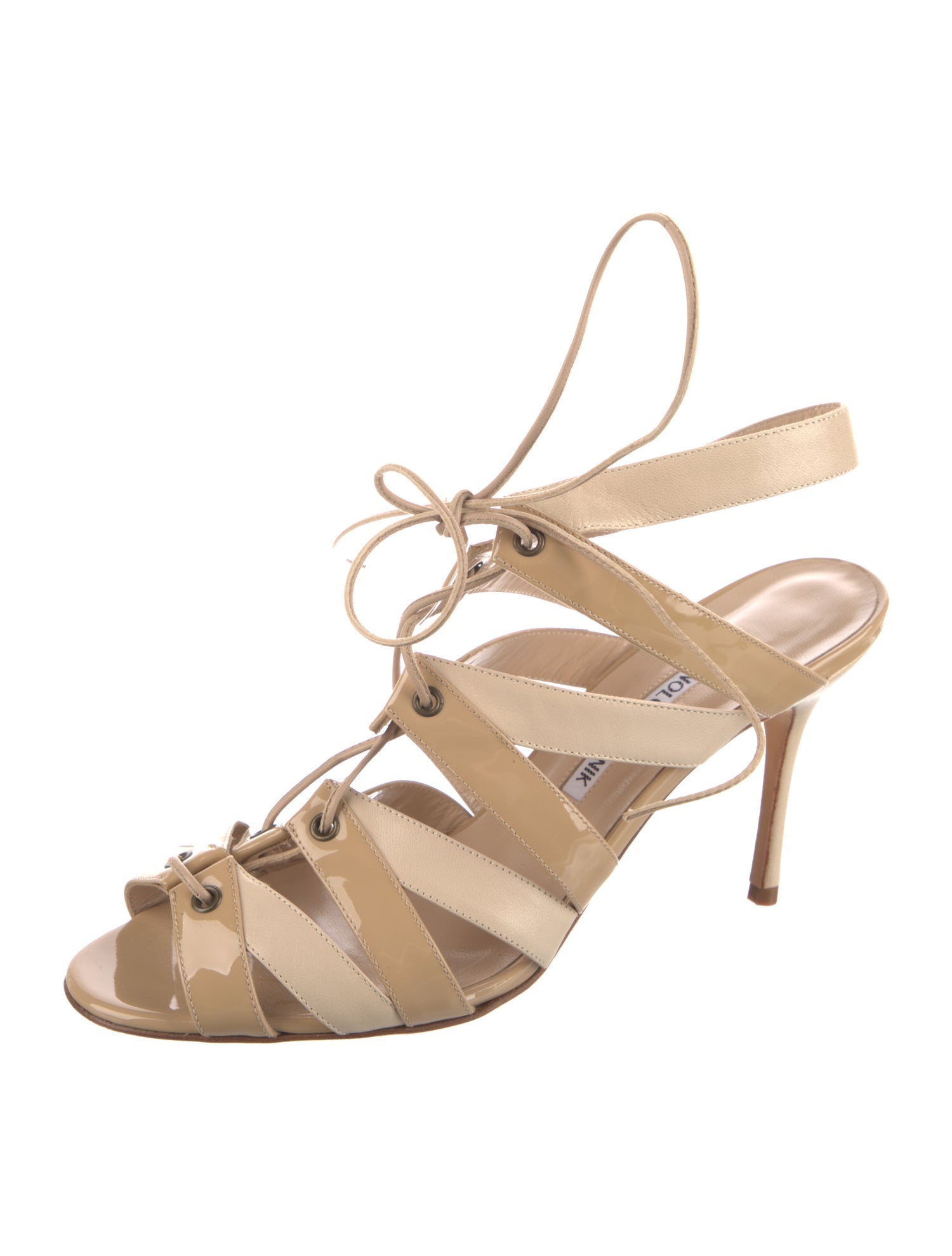 Manolo Blahnik Leather Gladiator Sandals