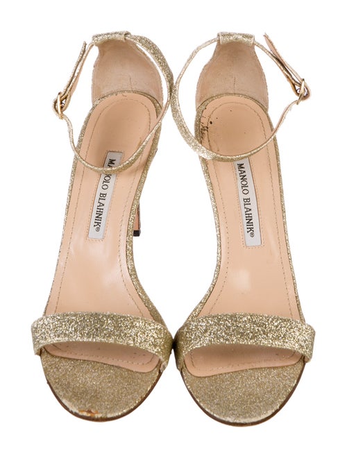 Manolo Blahnik Glitter Sandals