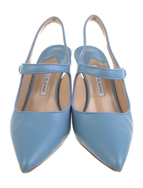 Manolo Blahnik Patent Leather Slingback Pumps