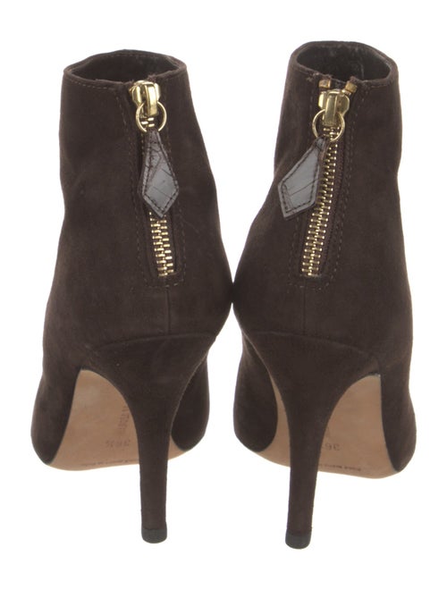 Manolo Blahnik Suede Leather Trim Embellishment Boots