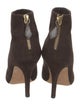 Manolo Blahnik Suede Leather Trim Embellishment Boots