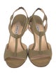 Manolo Blahnik Canvas T-Strap Sandals