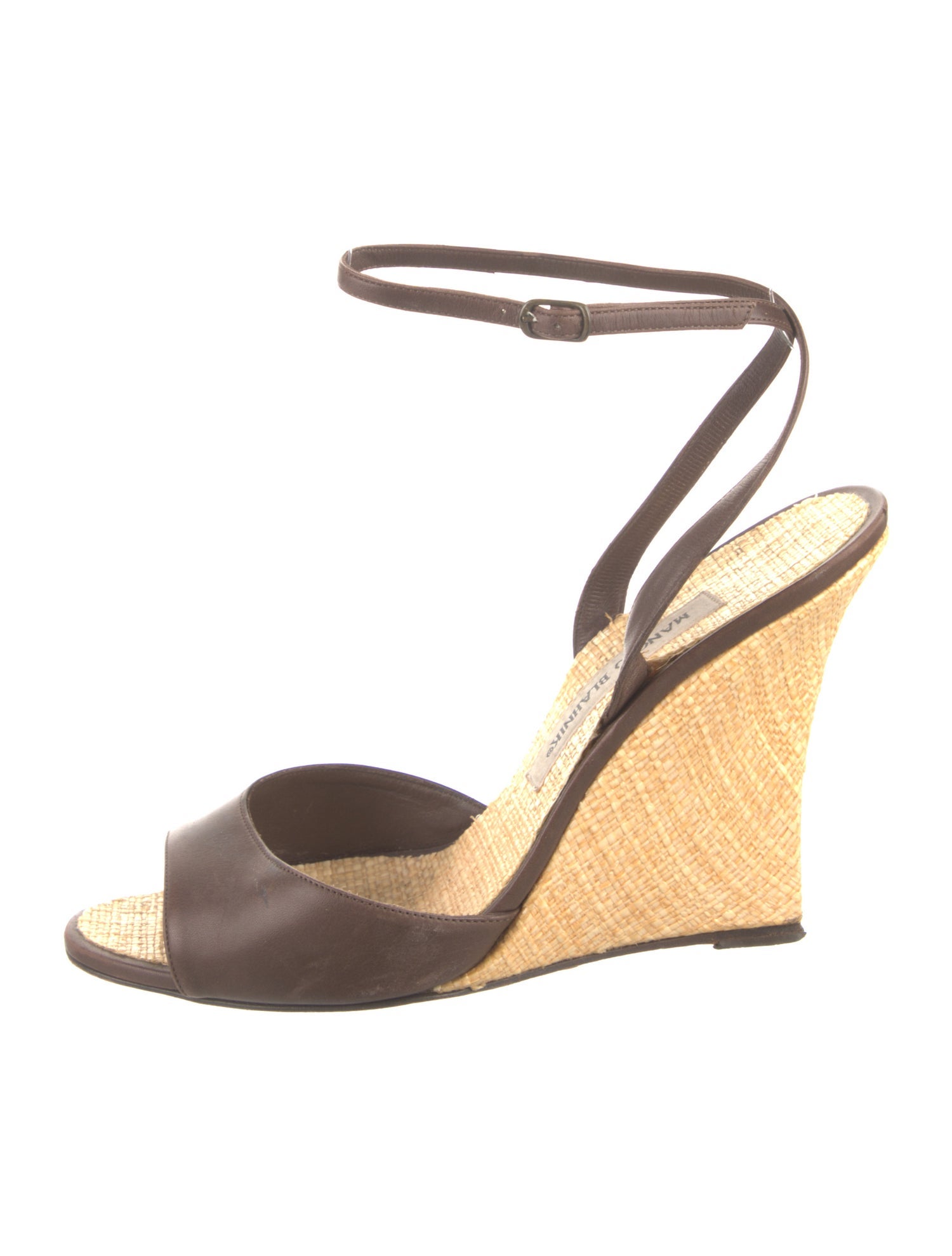 Manolo Blahnik Leather Espadrilles