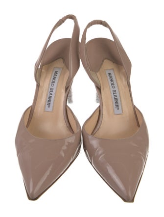 Manolo Blahnik Patent Leather Slingback Pumps