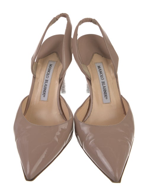 Manolo Blahnik Patent Leather Slingback Pumps