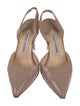 Manolo Blahnik Patent Leather Slingback Pumps