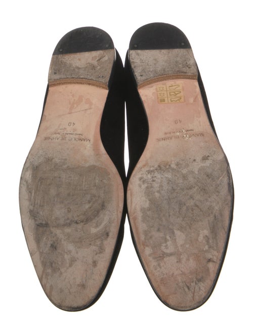 Manolo Blahnik Velvet Crystal Embellishments Loafers