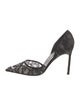 Manolo Blahnik Lace Lace Pattern D'Orsay Pumps