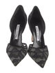 Manolo Blahnik Lace Lace Pattern D'Orsay Pumps