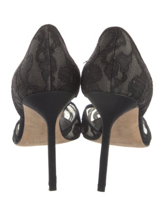 Manolo Blahnik Lace Lace Pattern D'Orsay Pumps