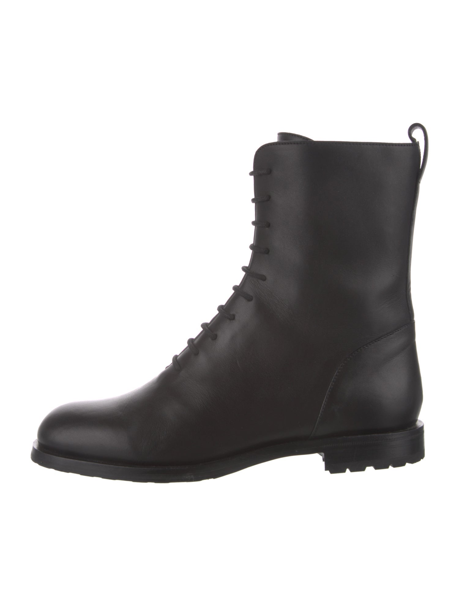 Manolo Blahnik Leather Combat Boots