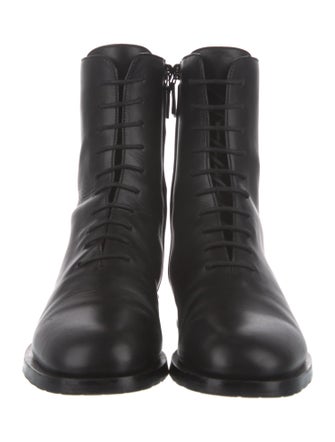 Manolo Blahnik Leather Combat Boots