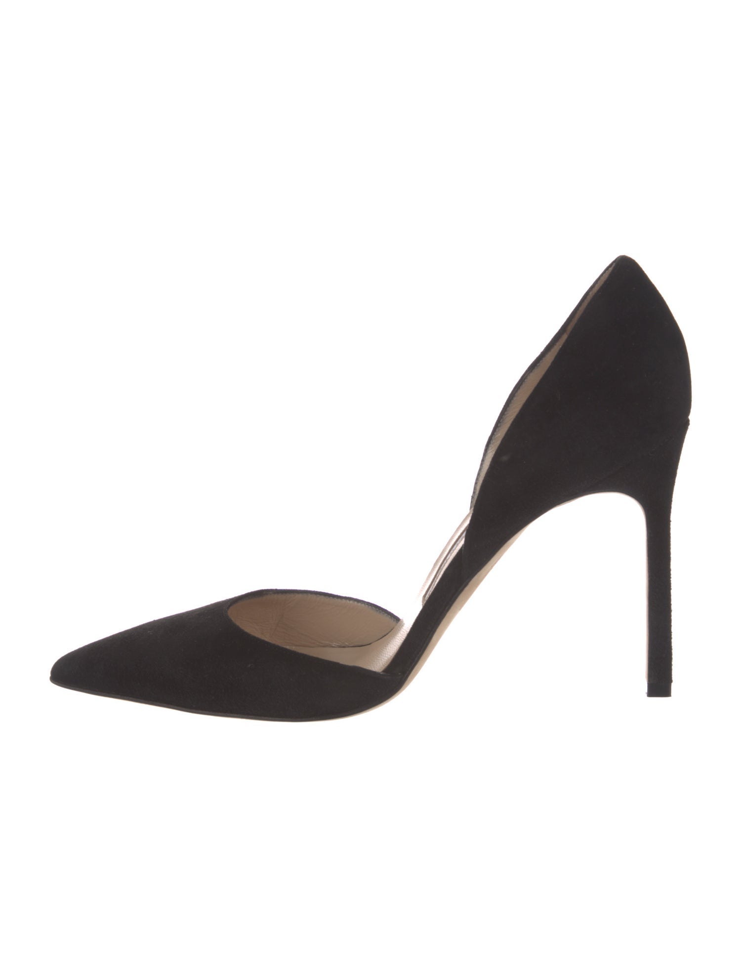 Manolo Blahnik Suede D'Orsay Pumps