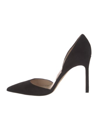 Manolo Blahnik Suede D'Orsay Pumps