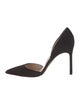 Manolo Blahnik Suede D'Orsay Pumps