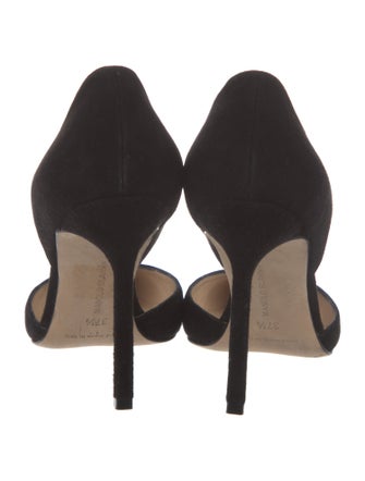 Manolo Blahnik Suede D'Orsay Pumps