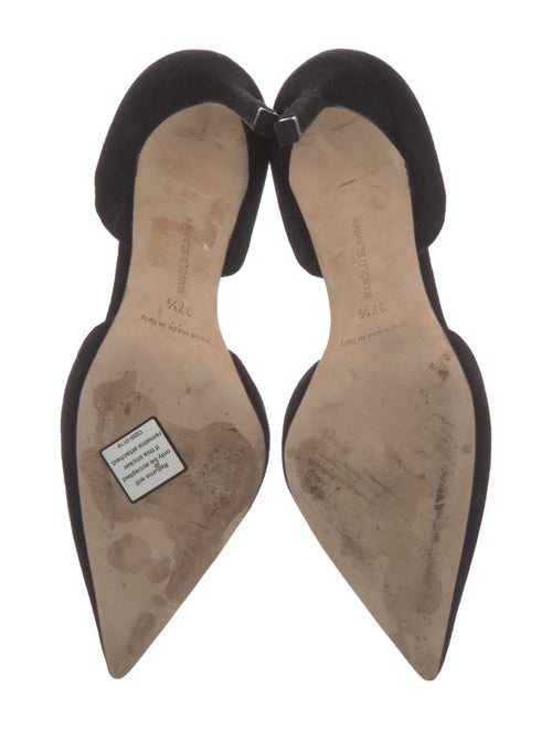 Manolo Blahnik Suede D'Orsay Pumps