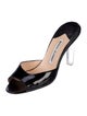 Manolo Blahnik Patent Leather Slides