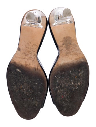 Manolo Blahnik Patent Leather Slides