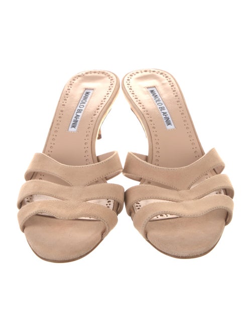 Manolo Blahnik Suede Slides