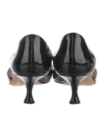 Manolo Blahnik Patent Leather D'Orsay Pumps