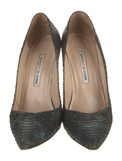 Manolo Blahnik Snakeskin Animal Print Pumps