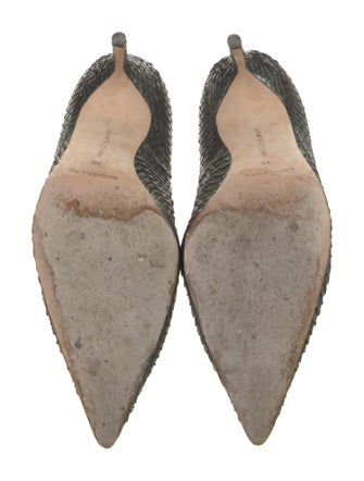 Manolo Blahnik Snakeskin Animal Print Pumps