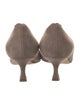 Manolo Blahnik Suede Scalloped Accent Pumps