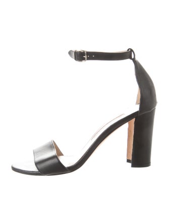 Manolo Blahnik Suede Animal Print Sandals