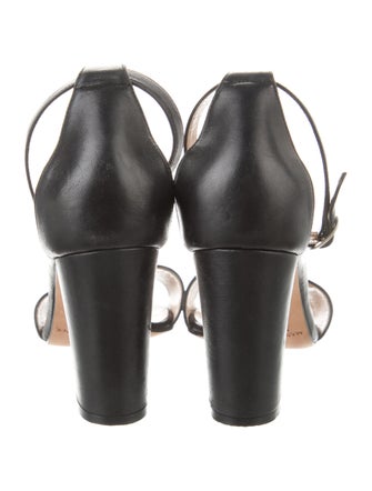 Manolo Blahnik Suede Animal Print Sandals