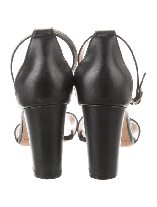 Manolo Blahnik Suede Animal Print Sandals