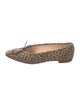 Manolo Blahnik Suede Animal Print Flats