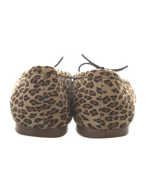 Manolo Blahnik Suede Animal Print Flats