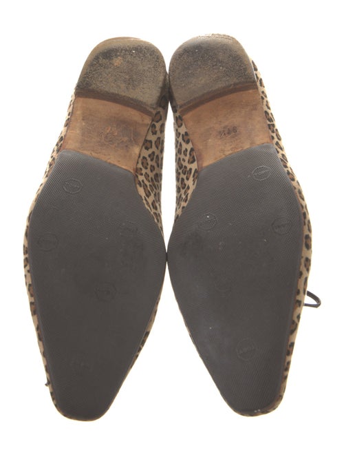 Manolo Blahnik Suede Animal Print Flats